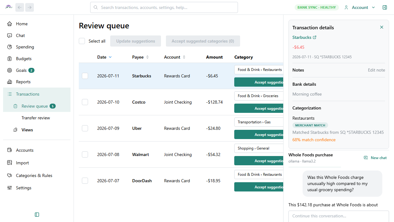 Merchant recognition turning cryptic bank payees into readable merchant names